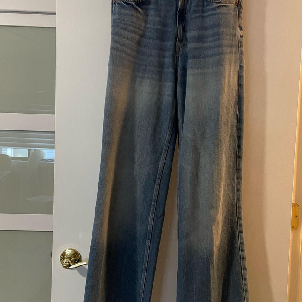 Zara Flare Jeans in Classic Blue
